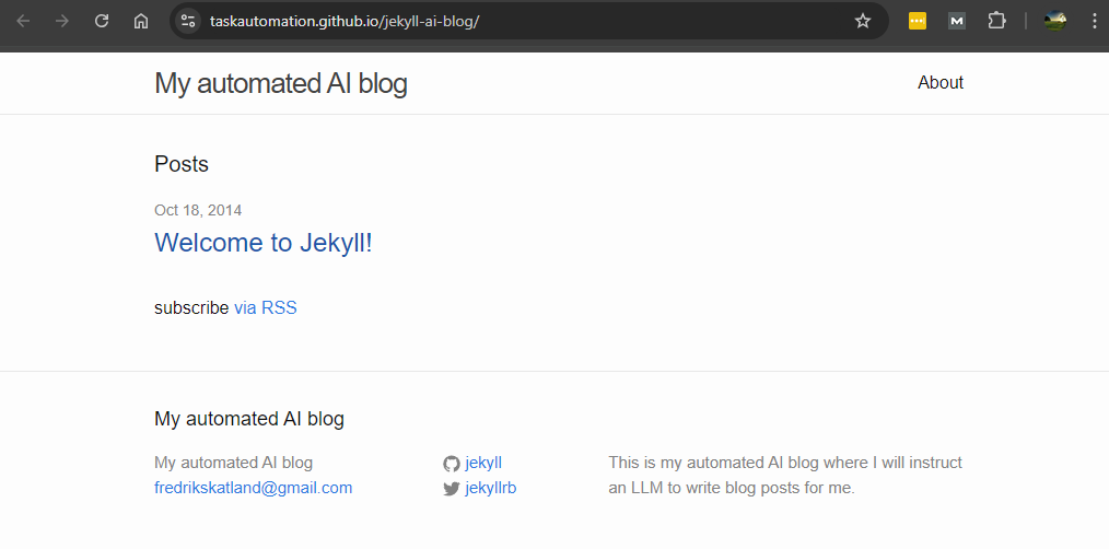 Blog screenshot